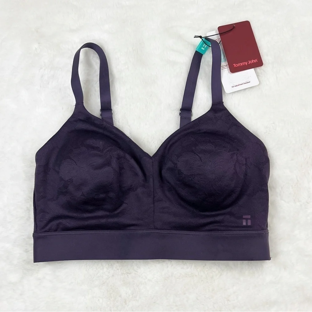NWT Tommy John Second Skin Lace Bralette in Purple